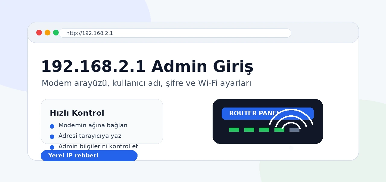 192.168.2.1 Giriş modem arayüzü giriş görseli