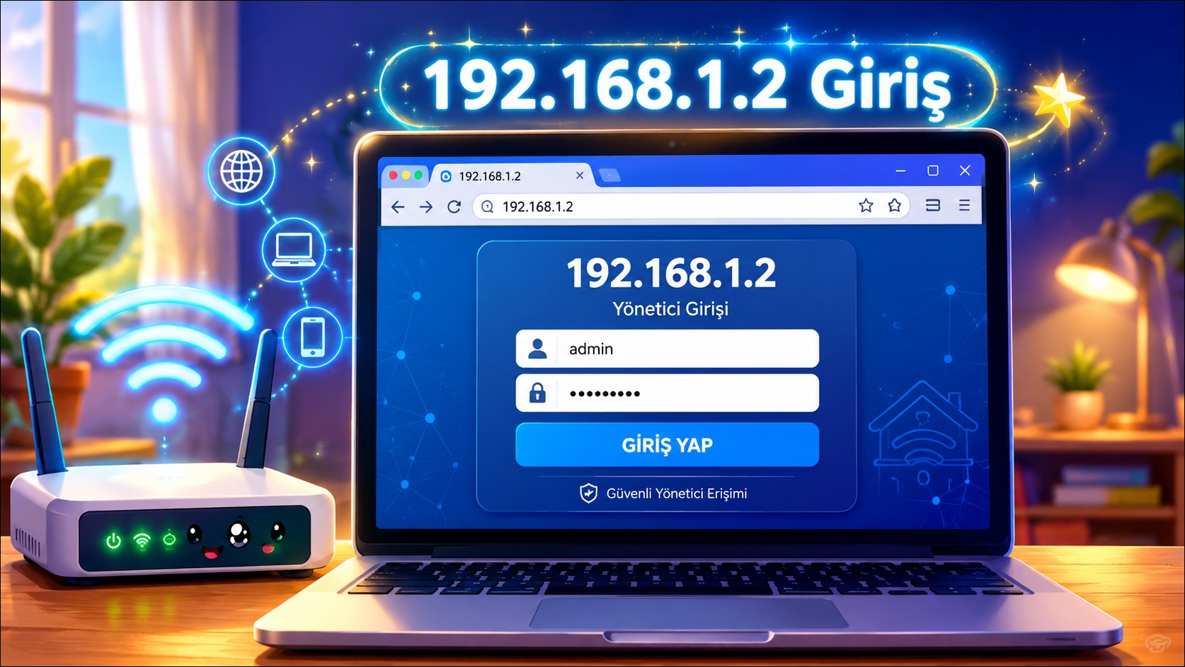 192.168.1.2 Giriş modem arayüzü giriş görseli