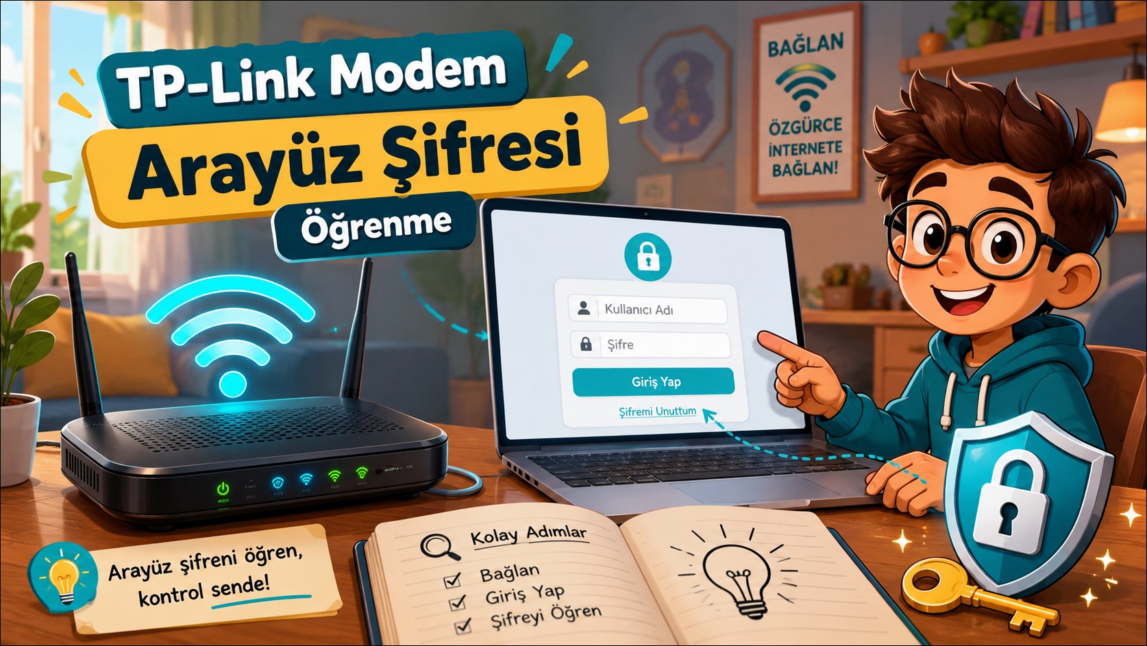 TP-Link Modem Arayüz Şifresi Öğrenme Resmi